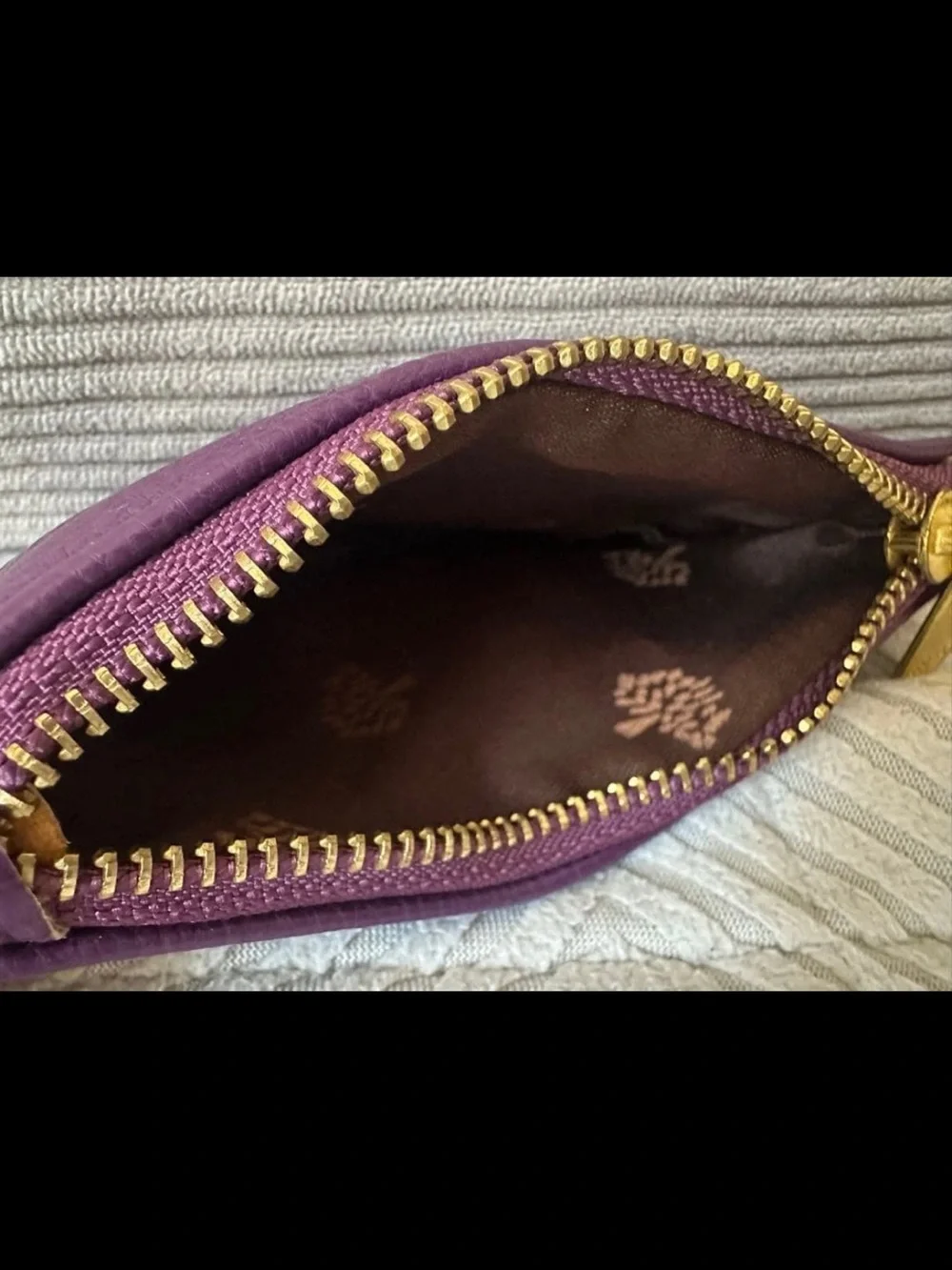 Mulberry purple leather