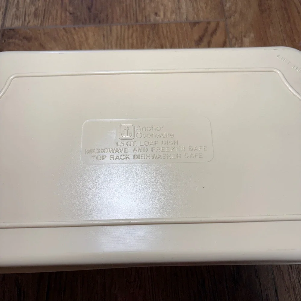 Anchor Hocking Amber Glass Loaf Dish w/ Lid 1.5 Qt Rectangular Baker USA‎ 1041