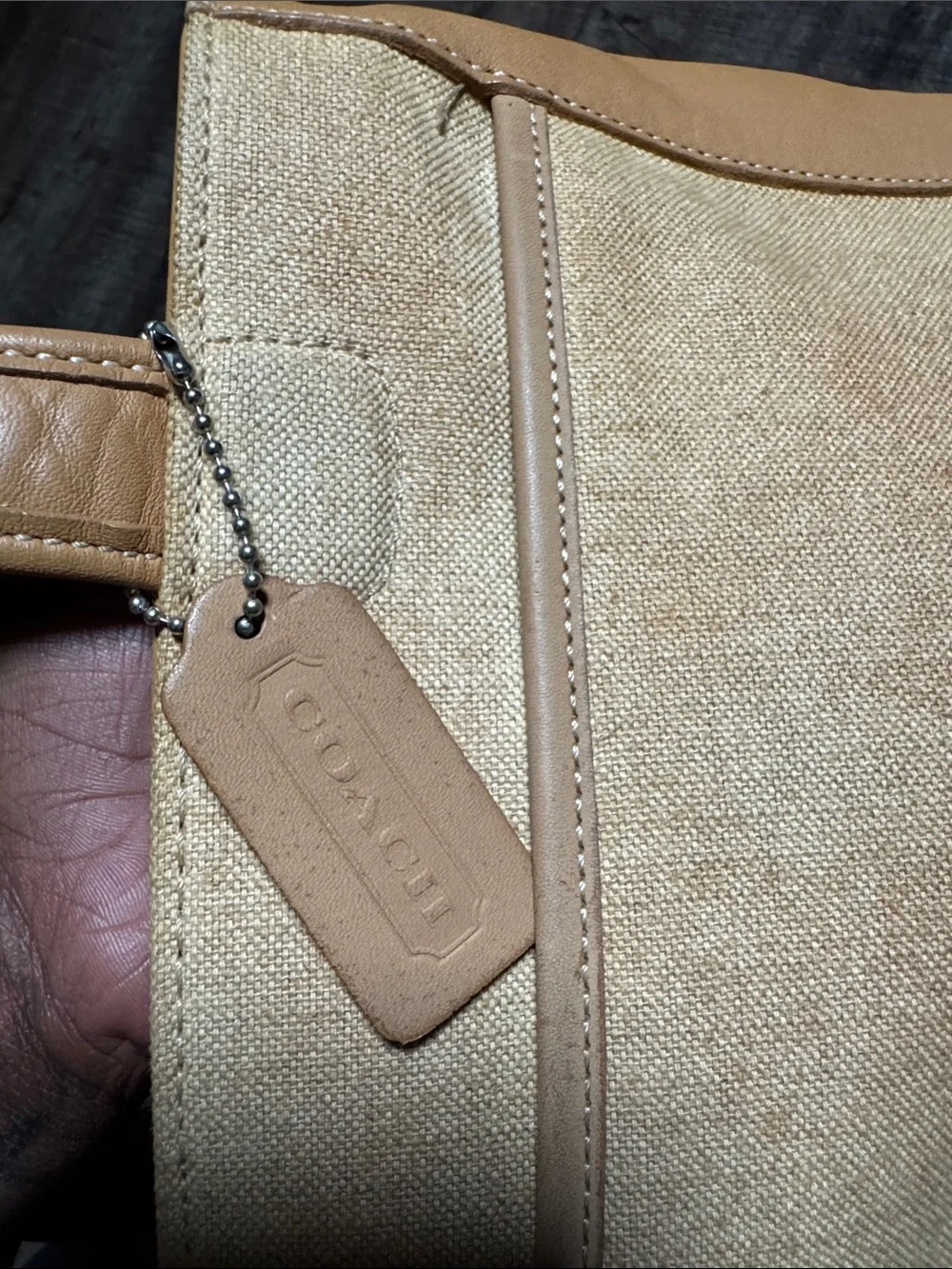 Coach tote tan