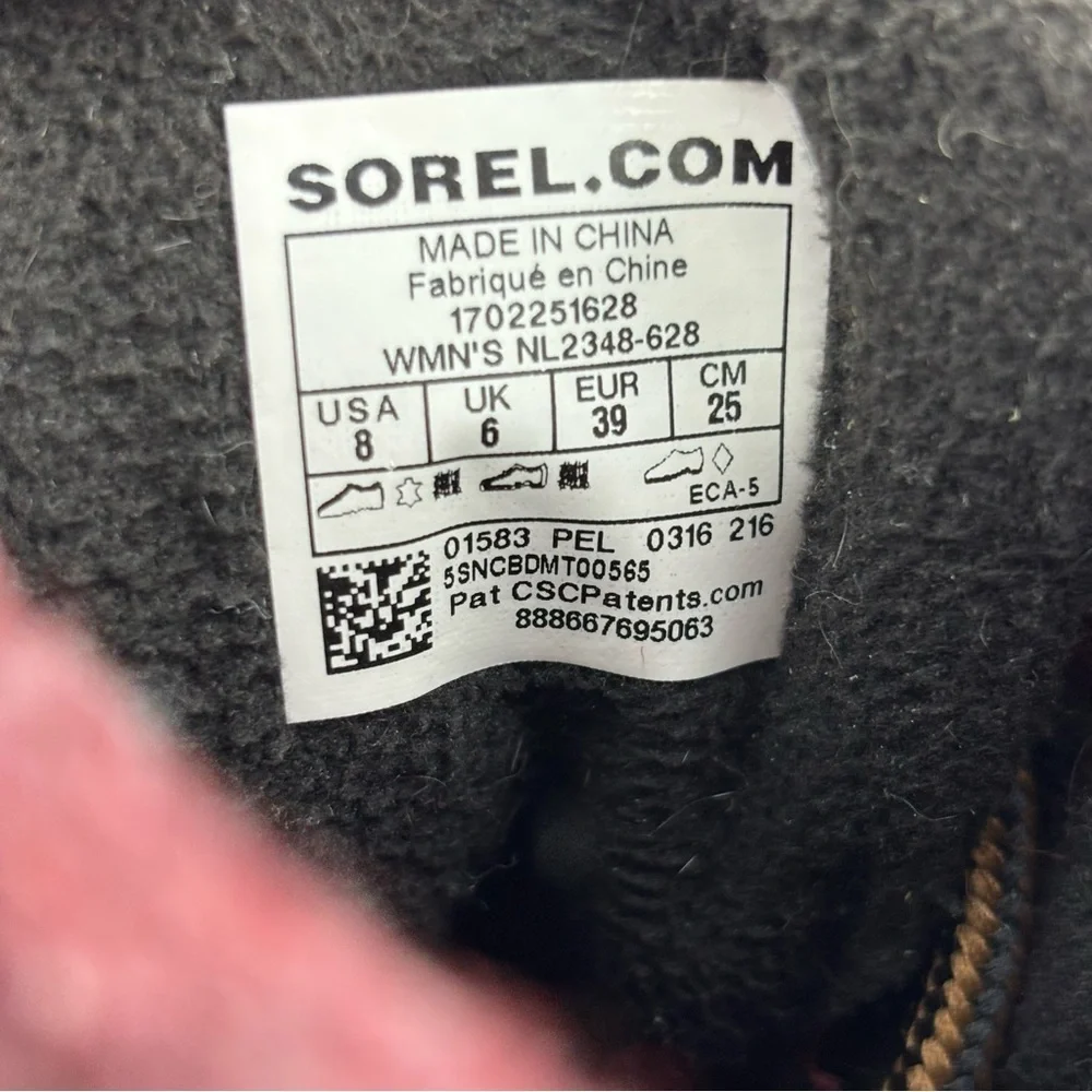 Sorel Slimpack Lace up Winter Boots Size 8