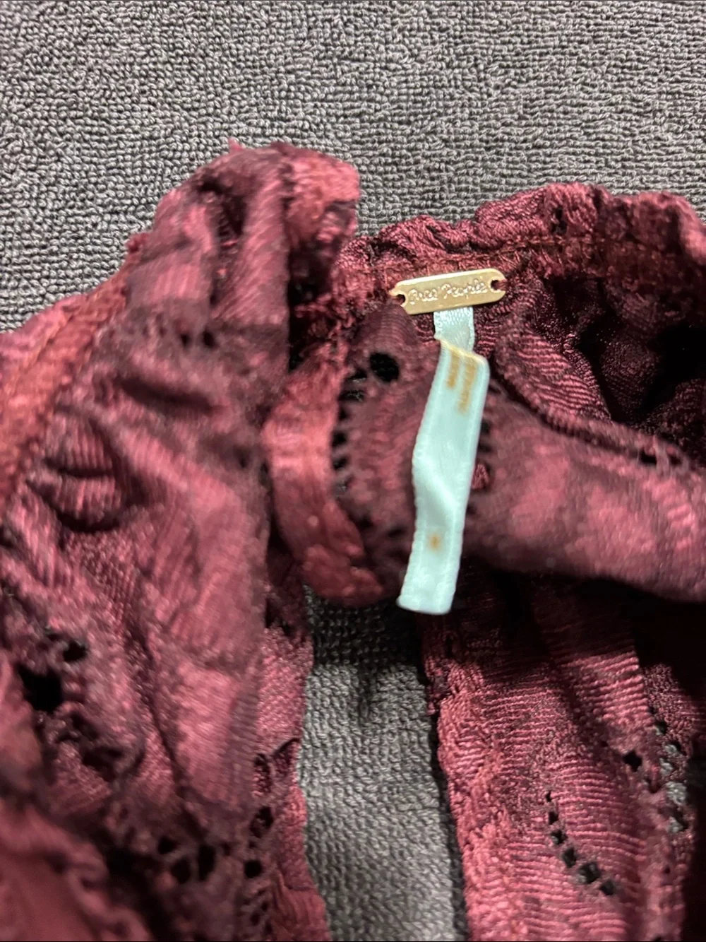 Free People delicate burgundy