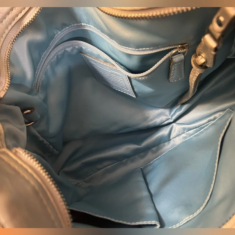 Coach 2008 Zoe Silver Leather Hobo Shoulder Bag Creed J0882-12671 (PIF)