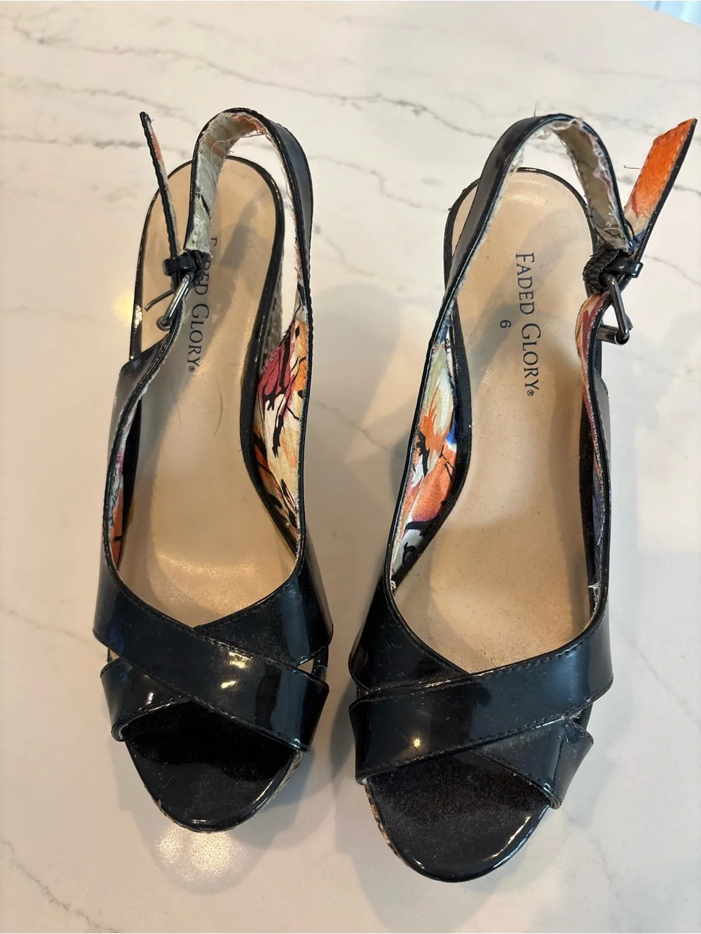 Faded Glory black patent