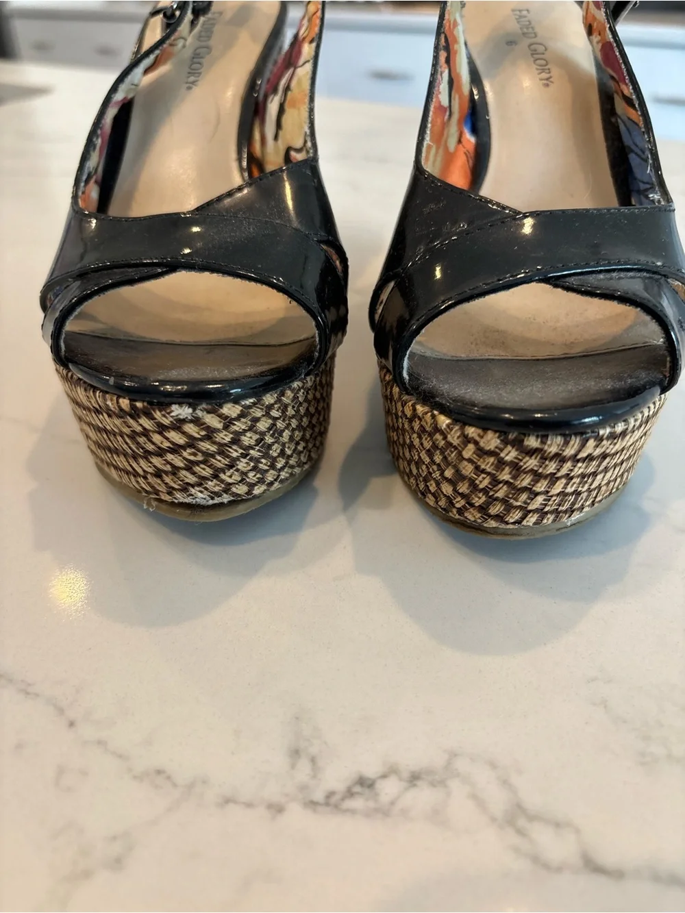Faded Glory black patent