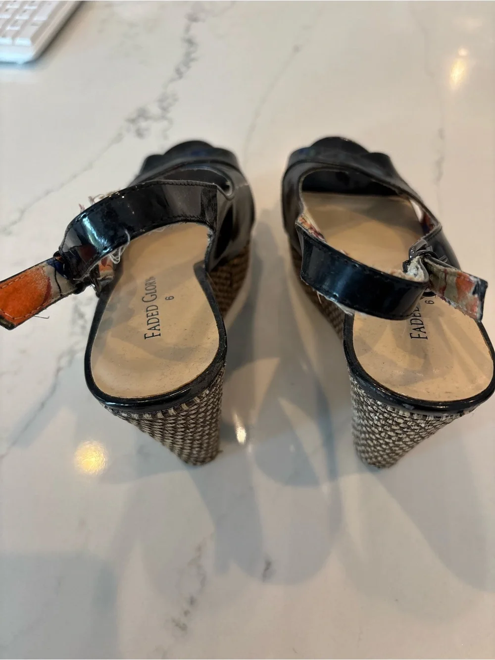 Faded Glory black patent