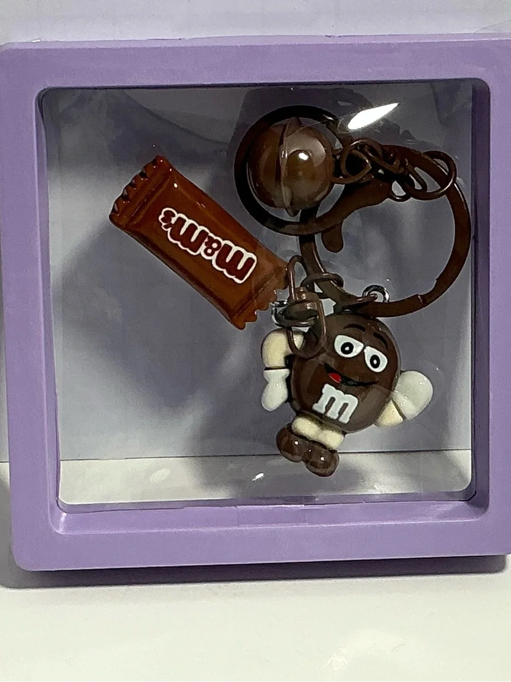 Brown Keychain with Mini Candy Bar Charm