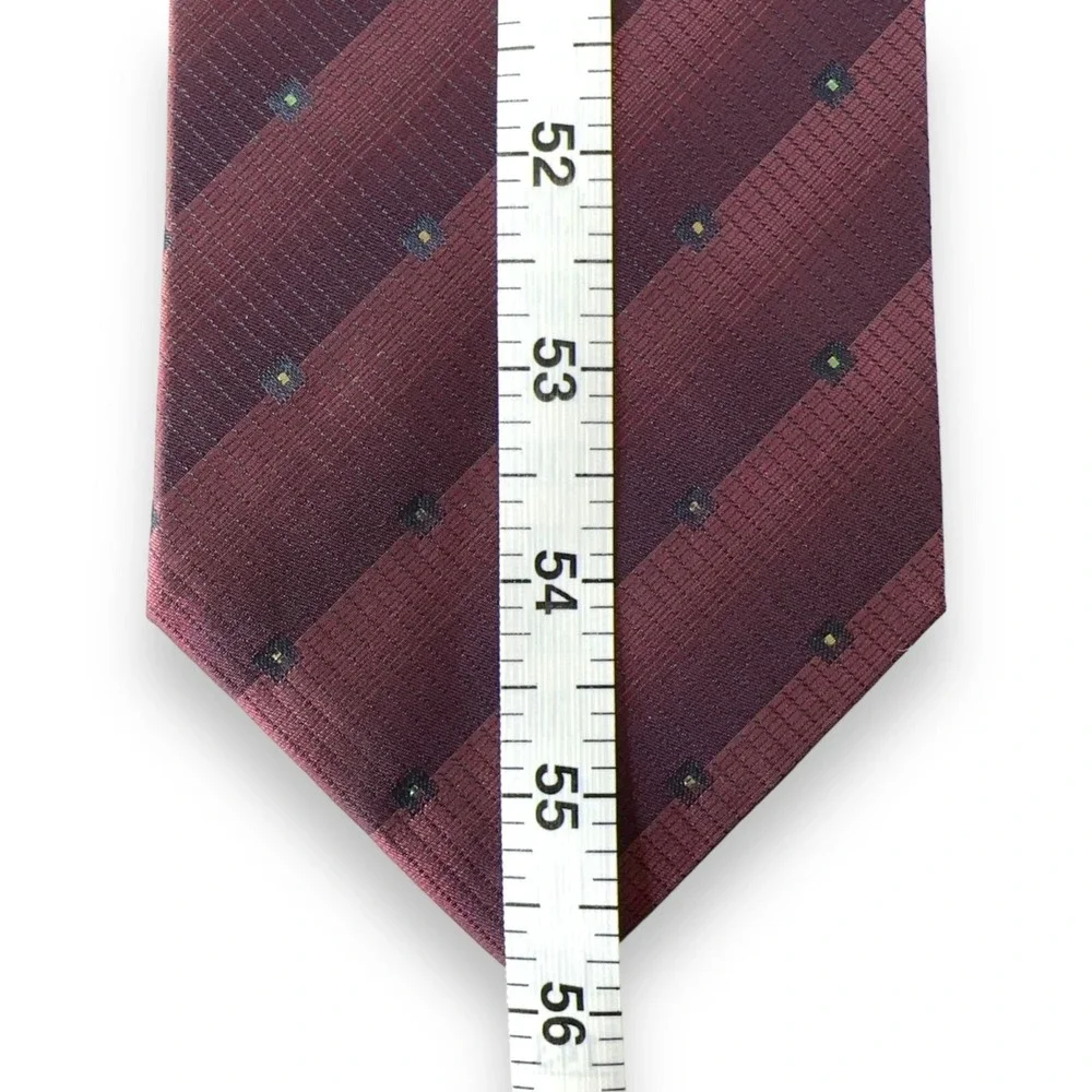 Rykiel Homme Mens Silk Tie 56‎ x 3.75 Burgundy Textured Designer French Luxury