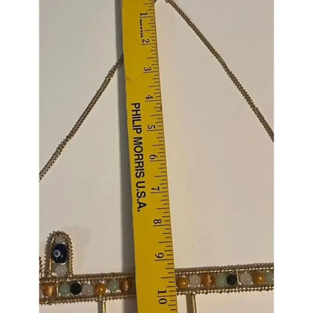 Earthbound Key Holder Hooks Wall Hanger With Evil Eye‎ Beads And More