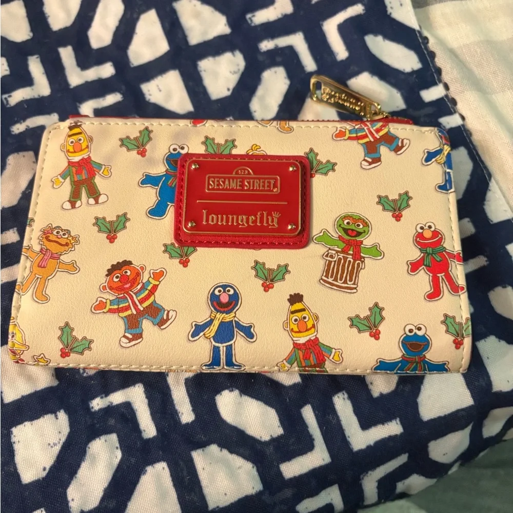 Loungefly Sesame Street Cream Character Wallet Christmas design