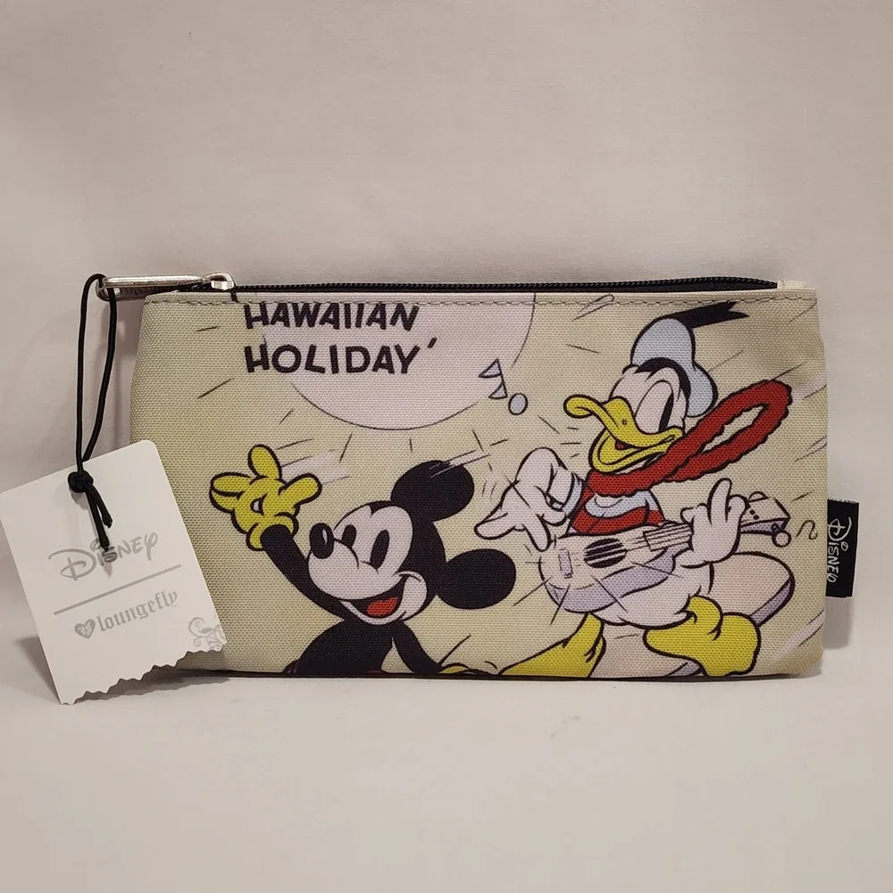 Loungefly‎ Disney Mickey Hawaiian Holiday Surf Zippered Pouch LF-WDCB0478 NWT