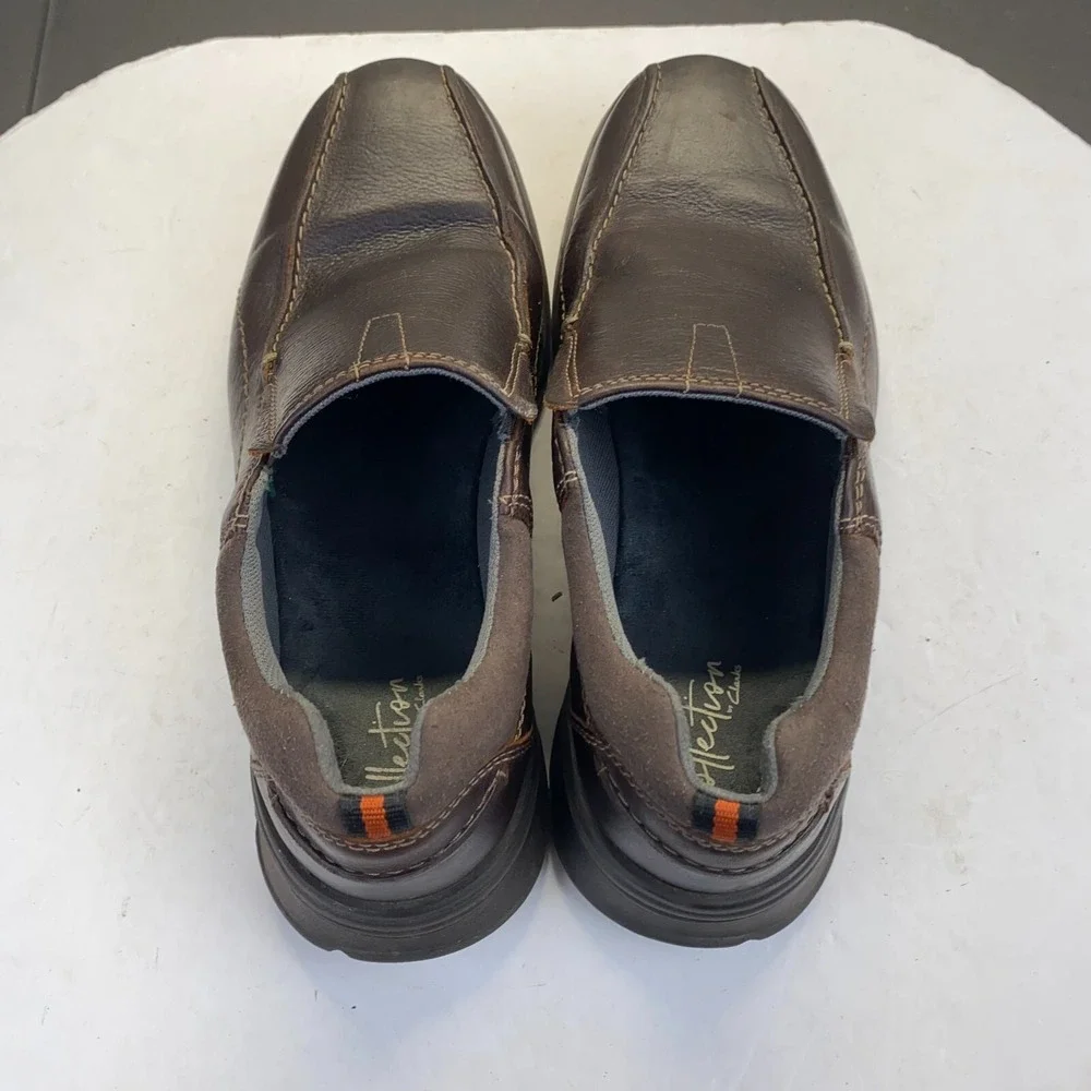 Clarks Cottrell Free Slip On‎ Sneakers Mens 10.5 M Brown Leather Casual Shoes