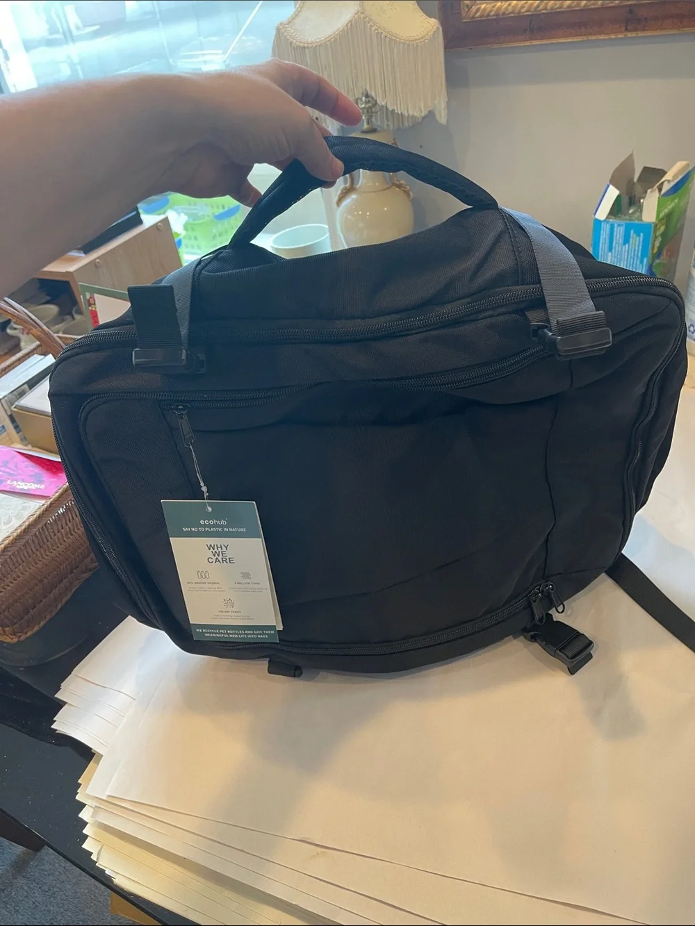 Ecohub black backpack