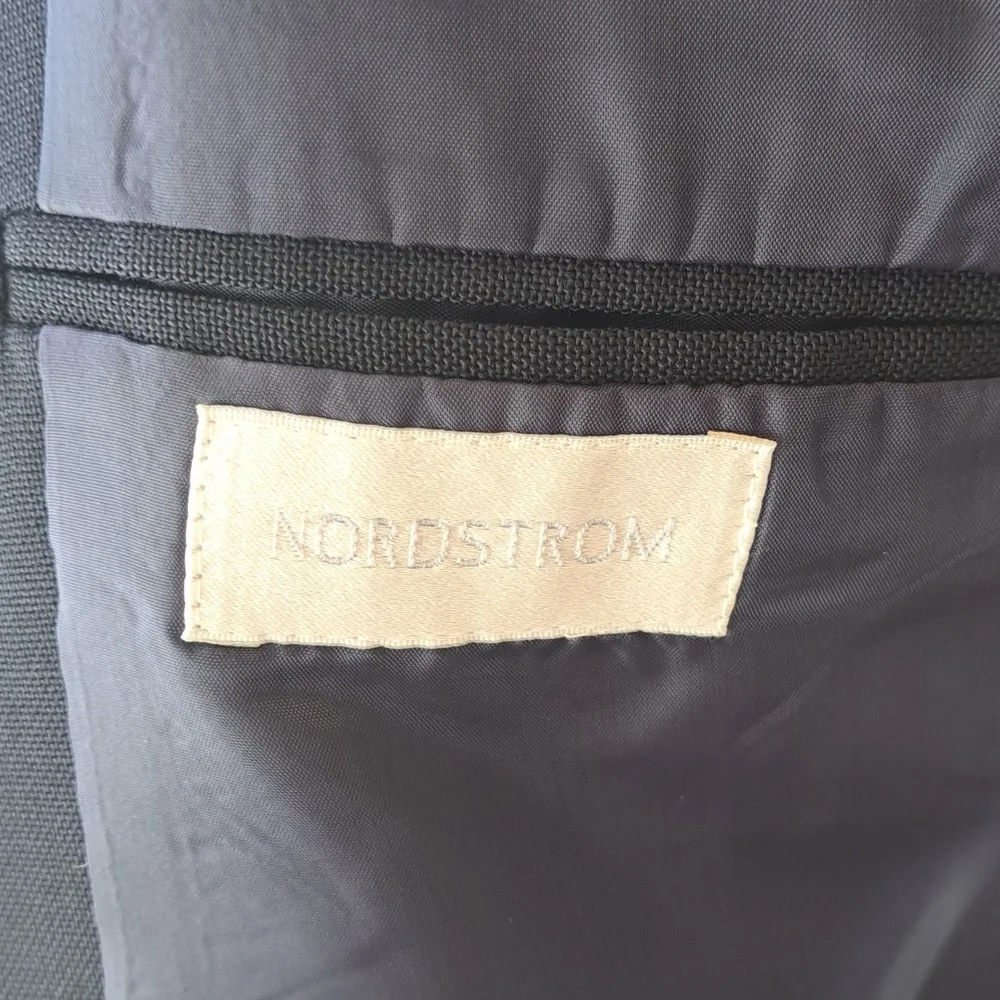 Nordstrom Boys Classic Navy Wool Blend Blazer/Sports Coat Uniform/Formal‎ S-14