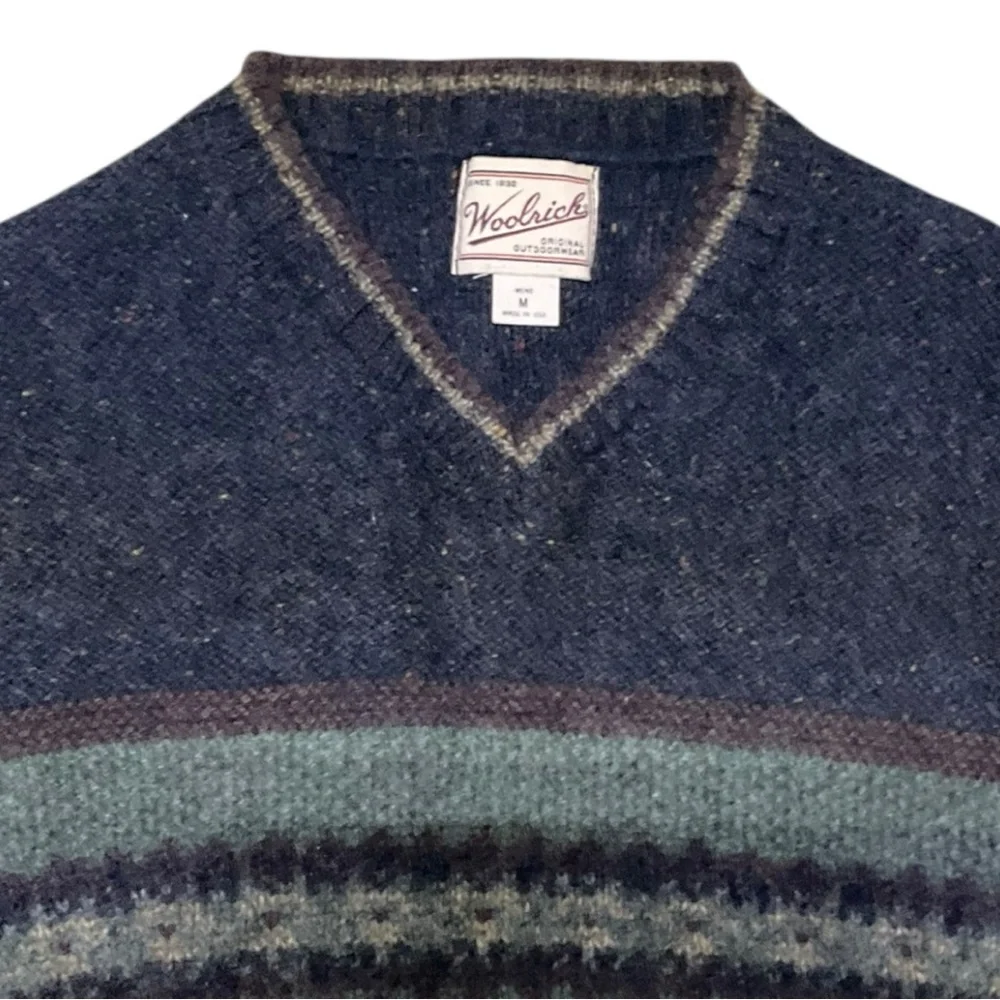 🔥 Vintage Woolrich Sweater Vest‎ 🦌 90s Outdoorscore Knit (Men’s M)