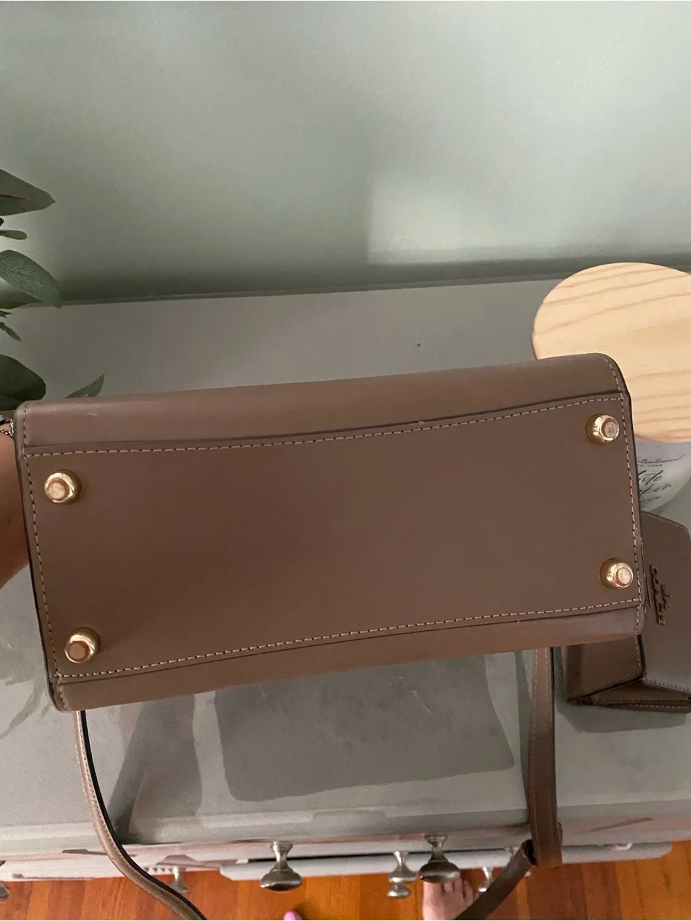 Coach structured leather