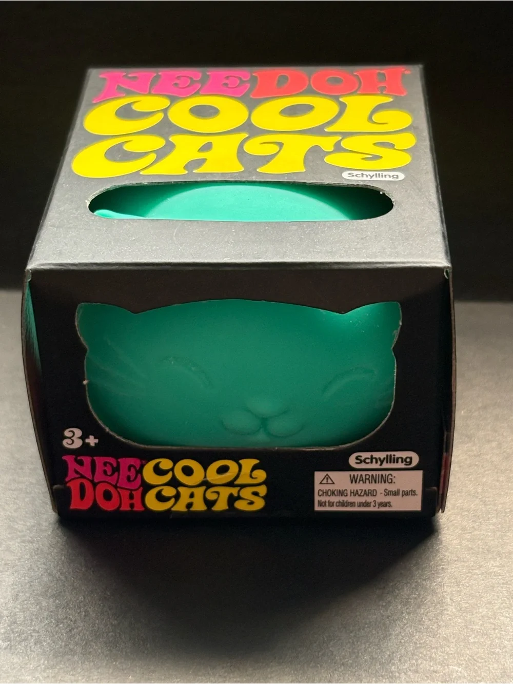NeeDoh Cool Cats Teal Cat Stress Toy - Squishy Fidget for Kids