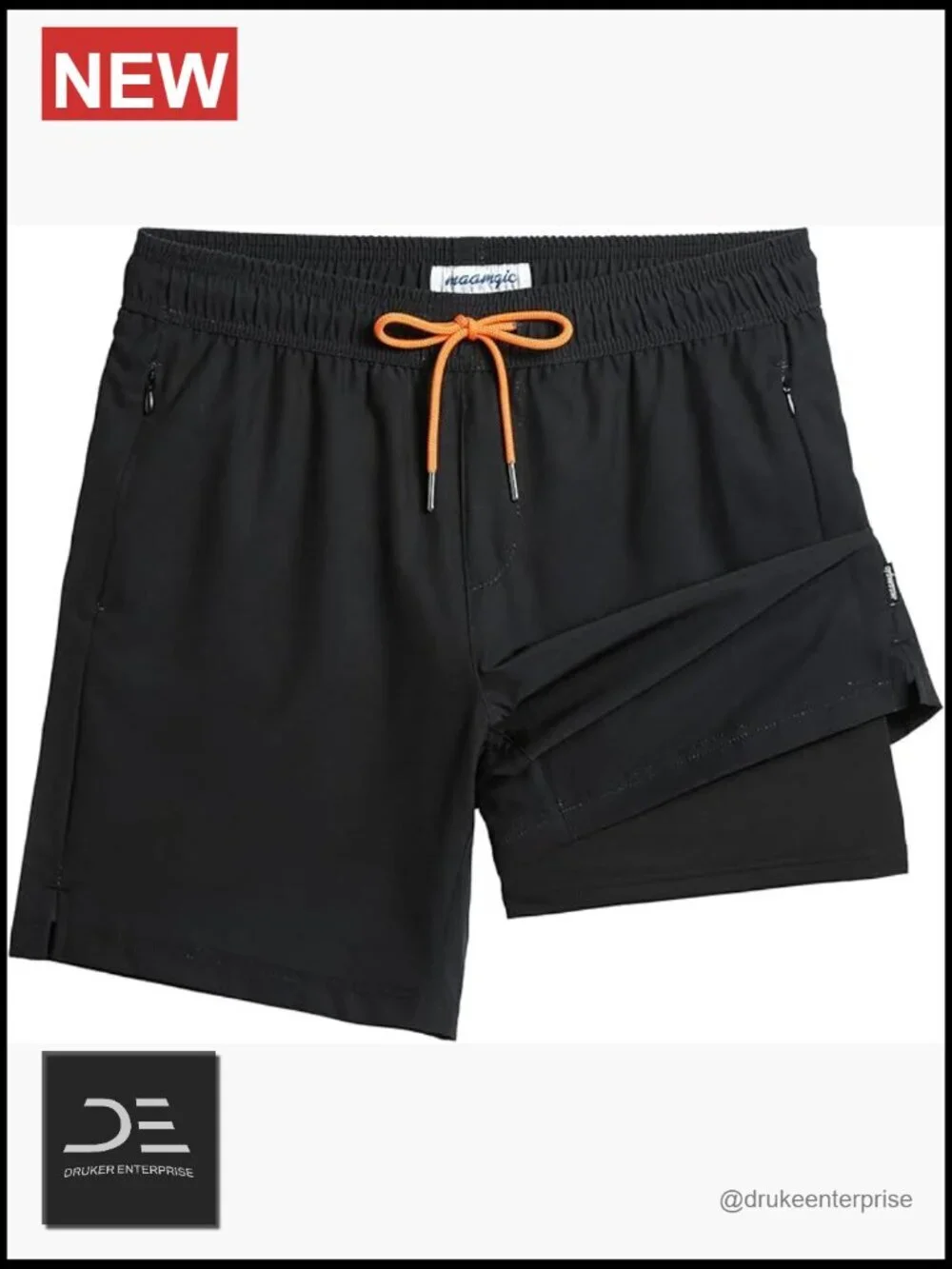 Men's 2 in 1 Swim Trunks with Compression Liner Quick-Dry UPF 30