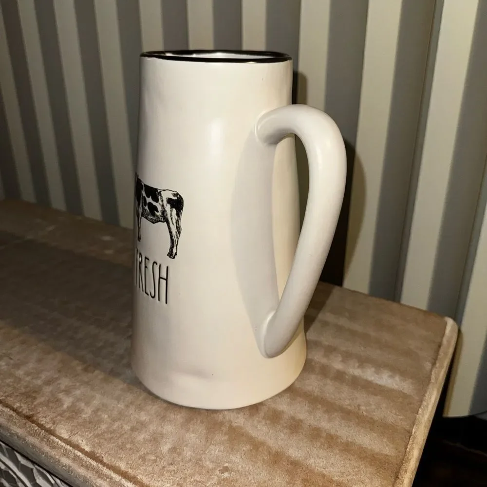 New Rae Dunn Farmline ceramic cow pitcher FRESH