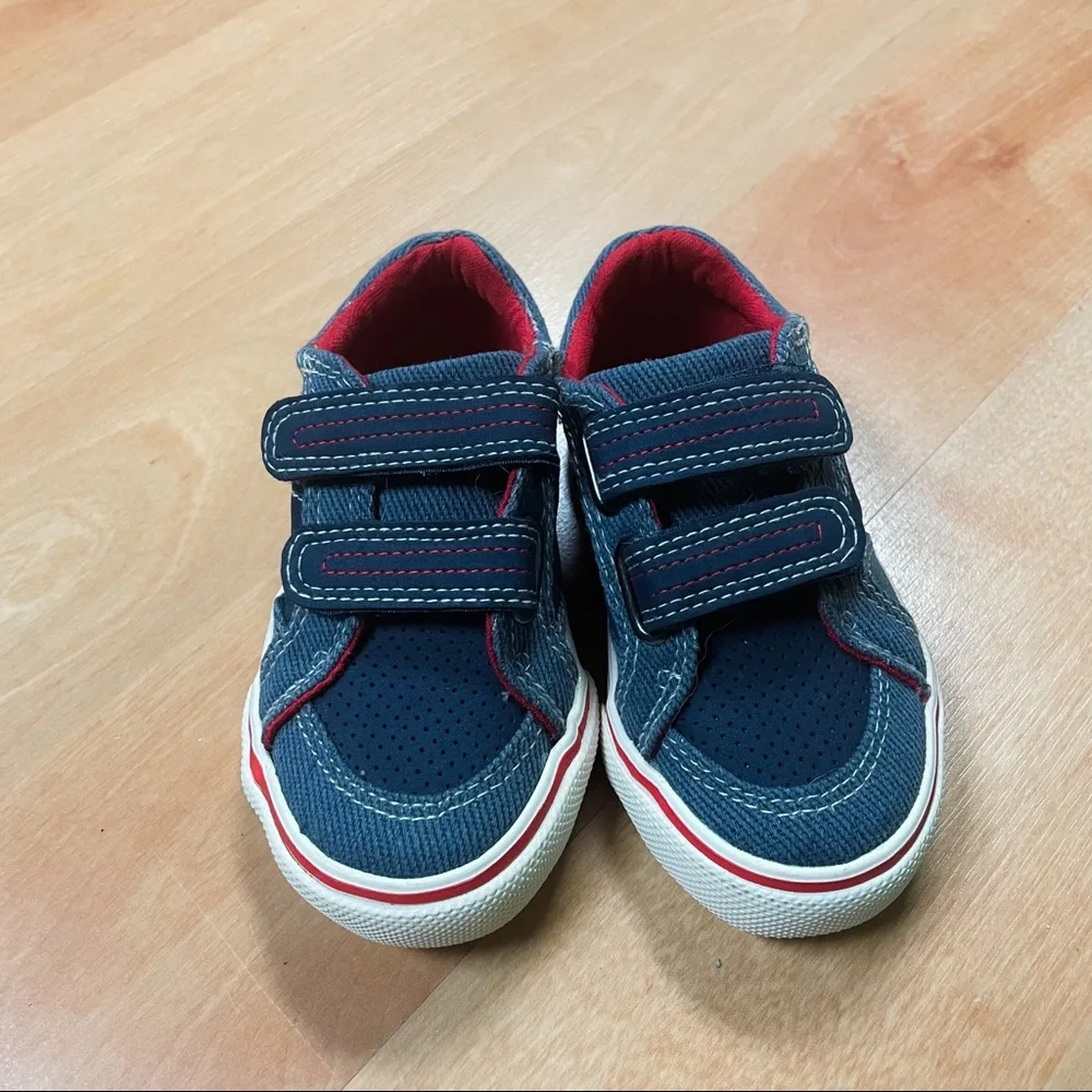 Roebuck & Co. Blue Double Hook & Loop Charlie Sneaker Toddler Boys Size 6