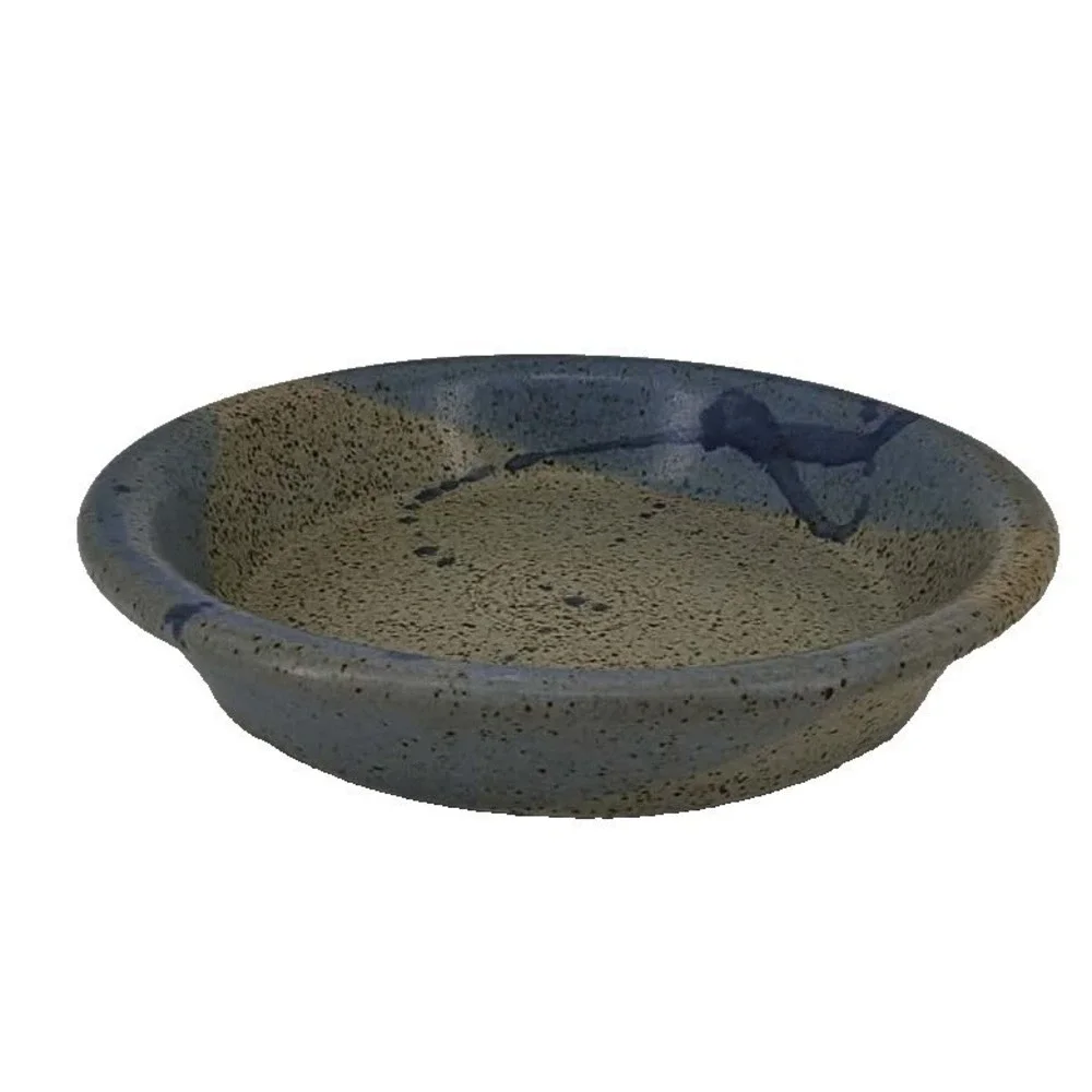 Unbranded Pie Dish Unisex 10.5in Blue Tan Studio Pottery Speckled Stoneware Bowl