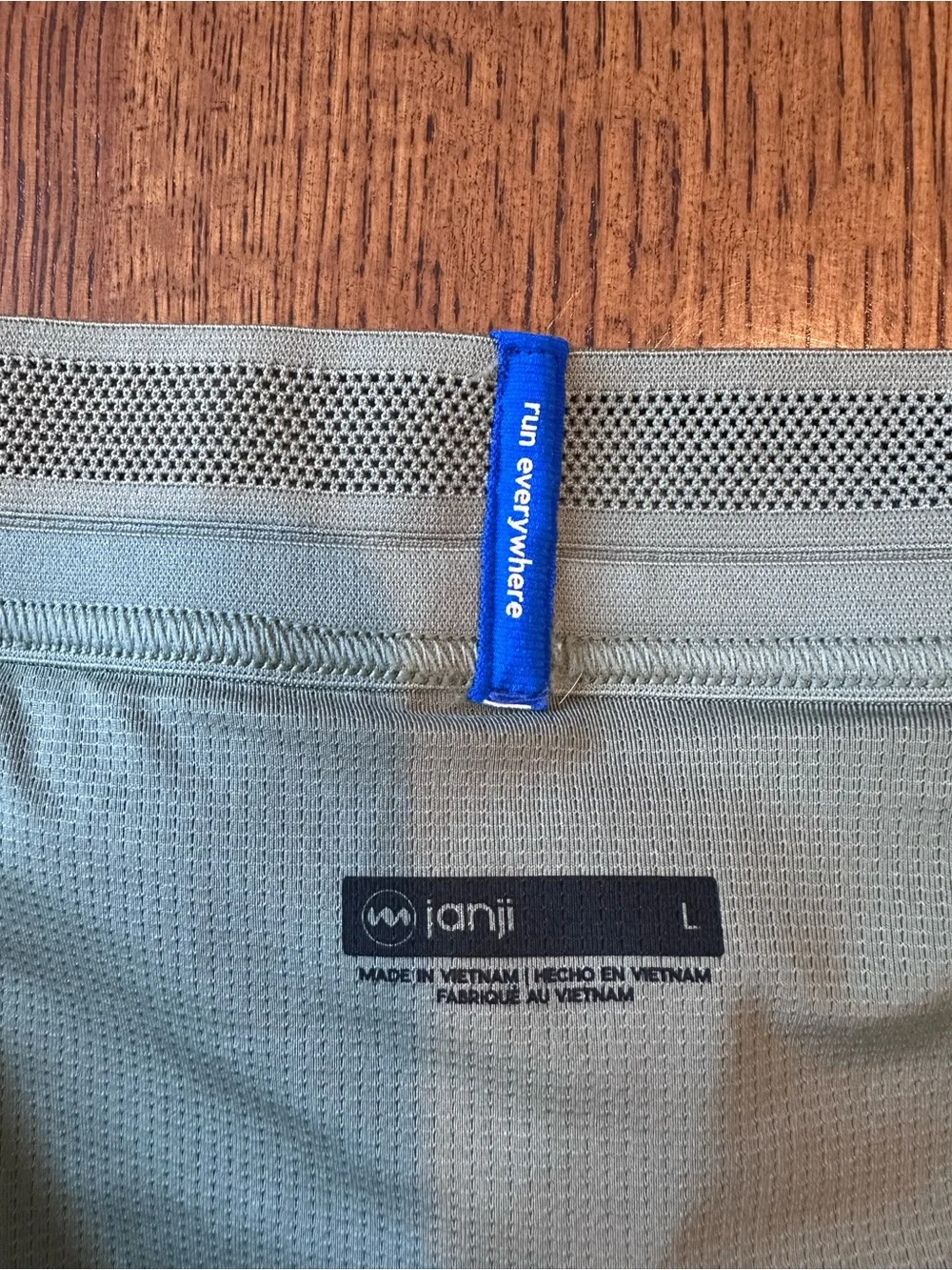 Janji AFO Middle Running Shorts Men’s Large Sage Green Lined 5”