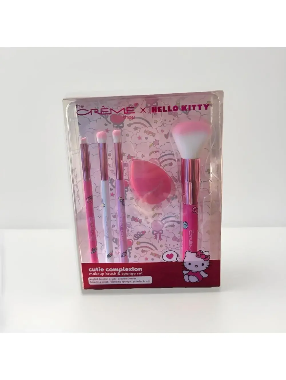 The Crème x Hello Kitty Limited Edition Cutie Complexion Makeup Brush Set NEW