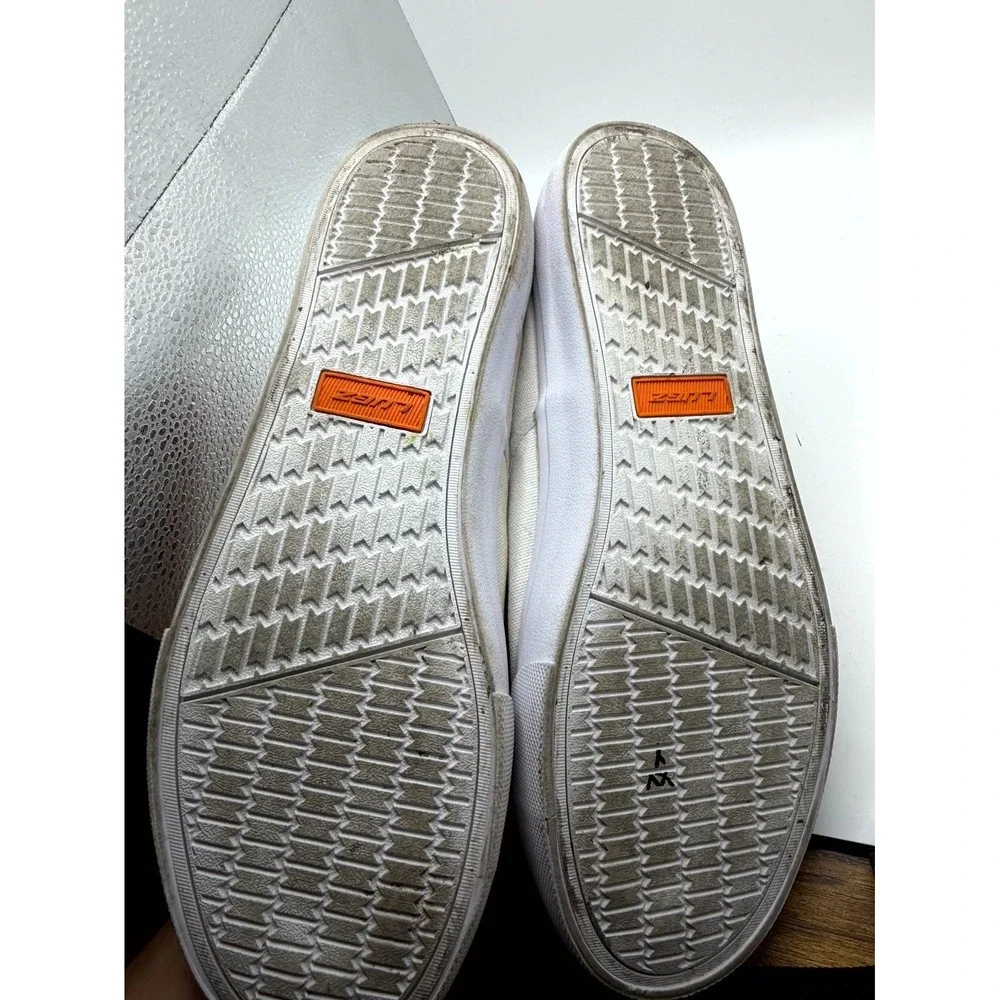 Lugz‎ Clipper MCLIPRC-100 Mens 10 Sneaker White Textile Low Top Slip On Shoes
