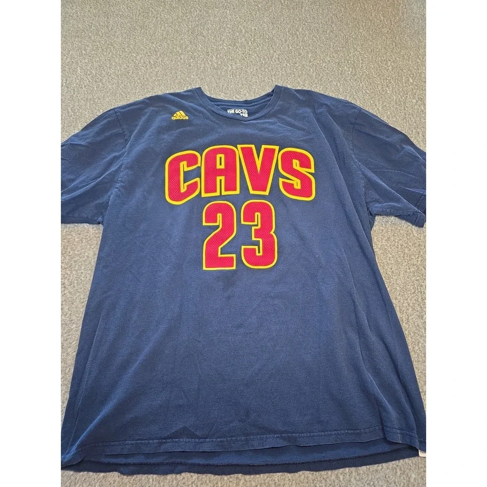 Adidas The Go To Tee NBA Cleveland Cavaliers Cavs Lebron James #23 Shirt Mens 2X