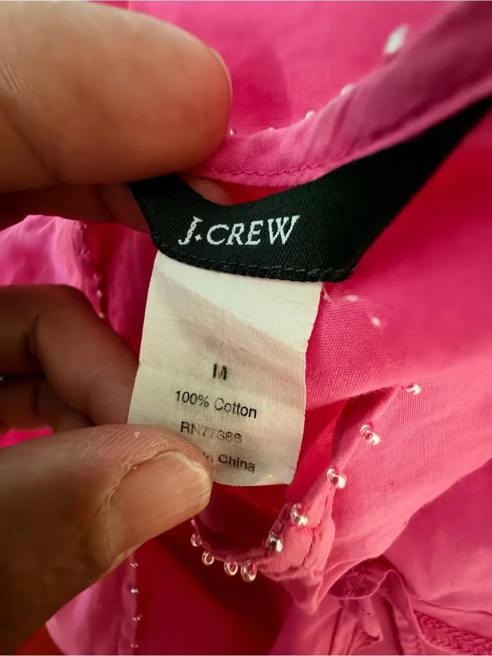 J. Crew pink sleeves neckline