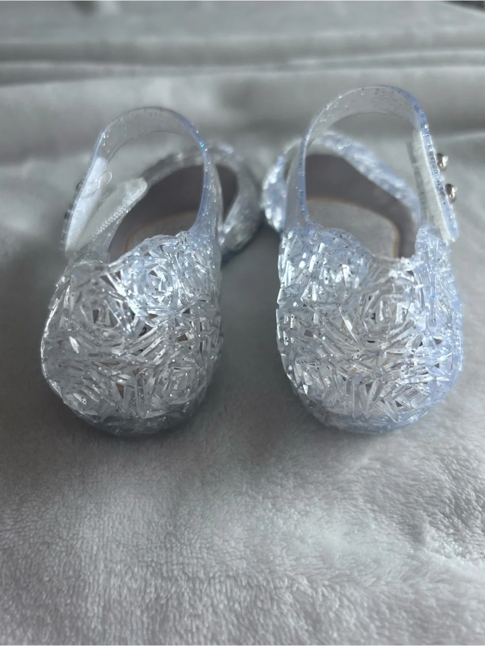 GUGUYeah Clear Glitter Jelly Sandals