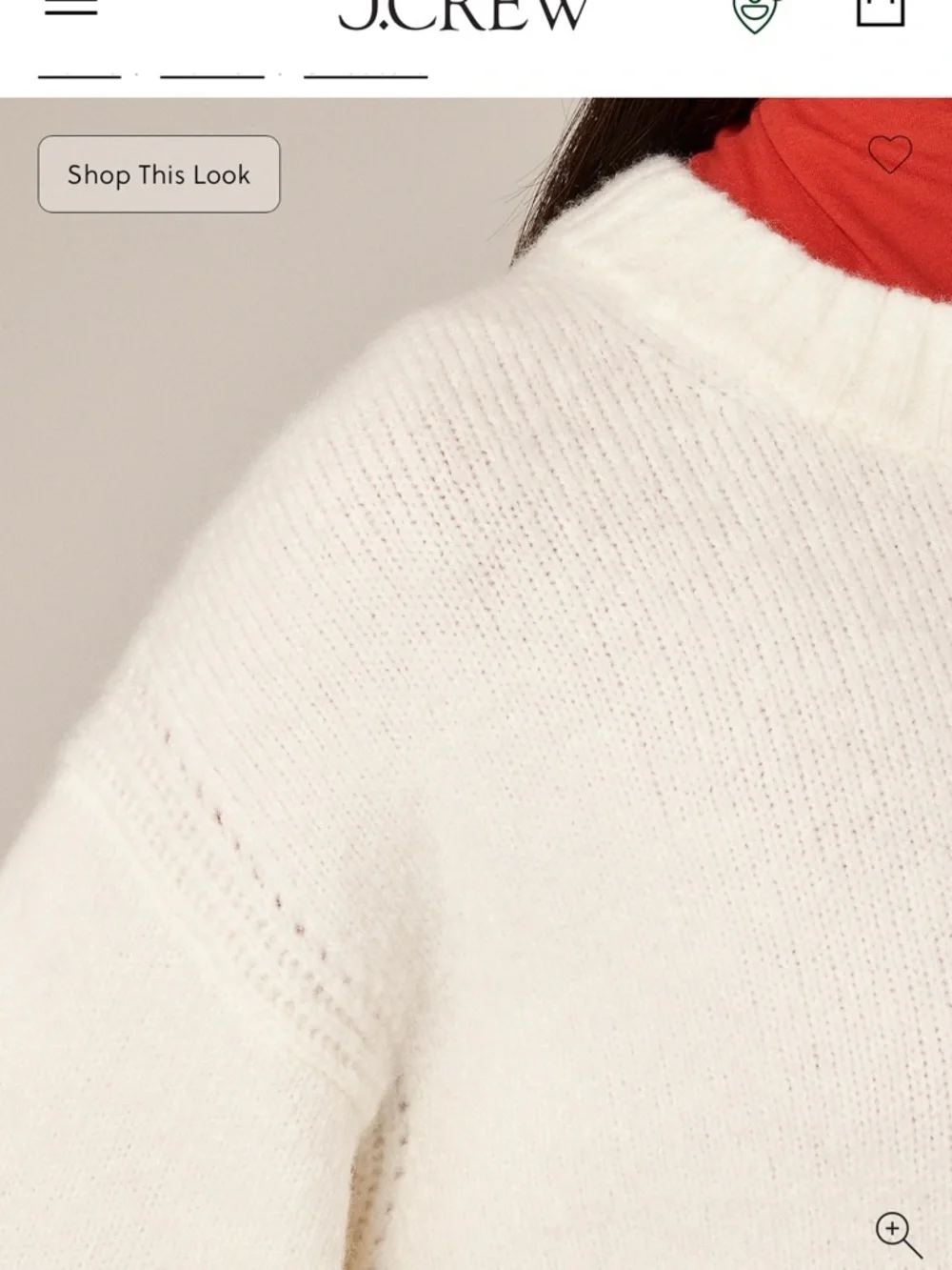 J. Crew oversized fit