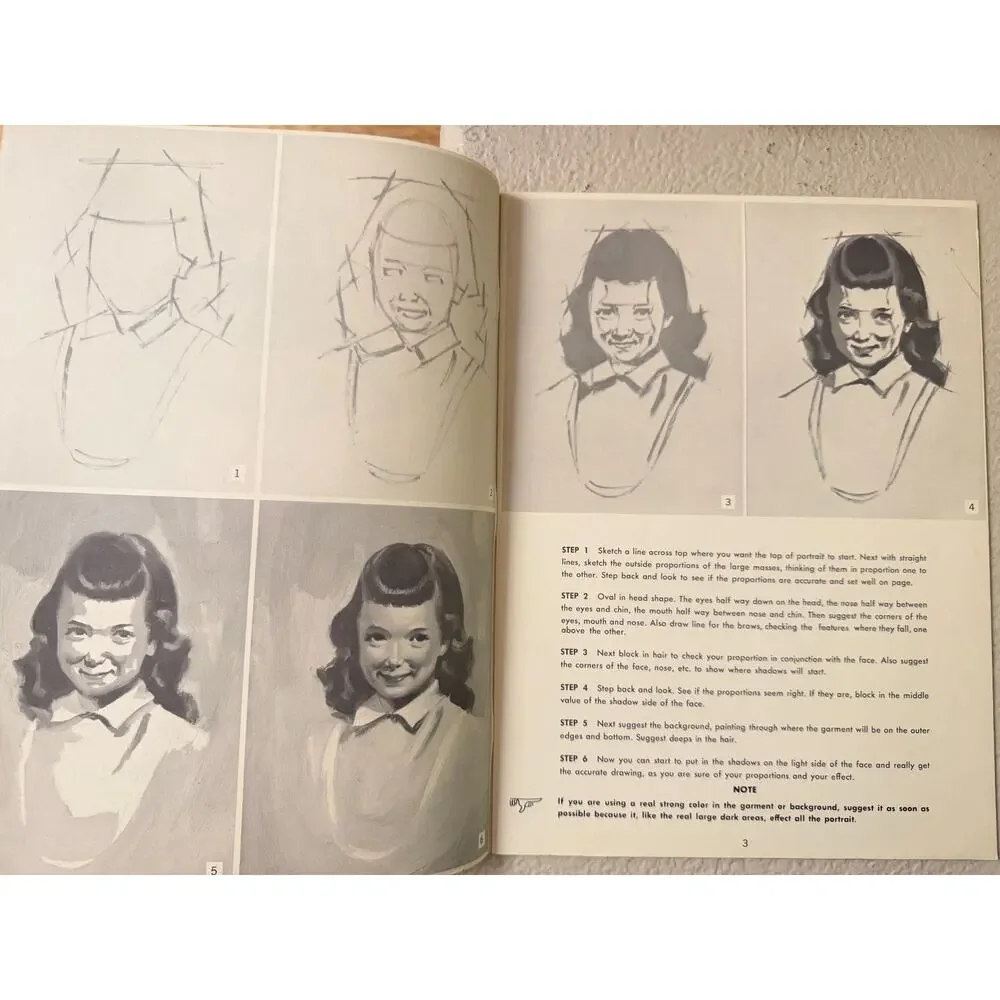 Vintage Walter Foster #65 How to Use Color in Portraits Merlin Enabnit Book
