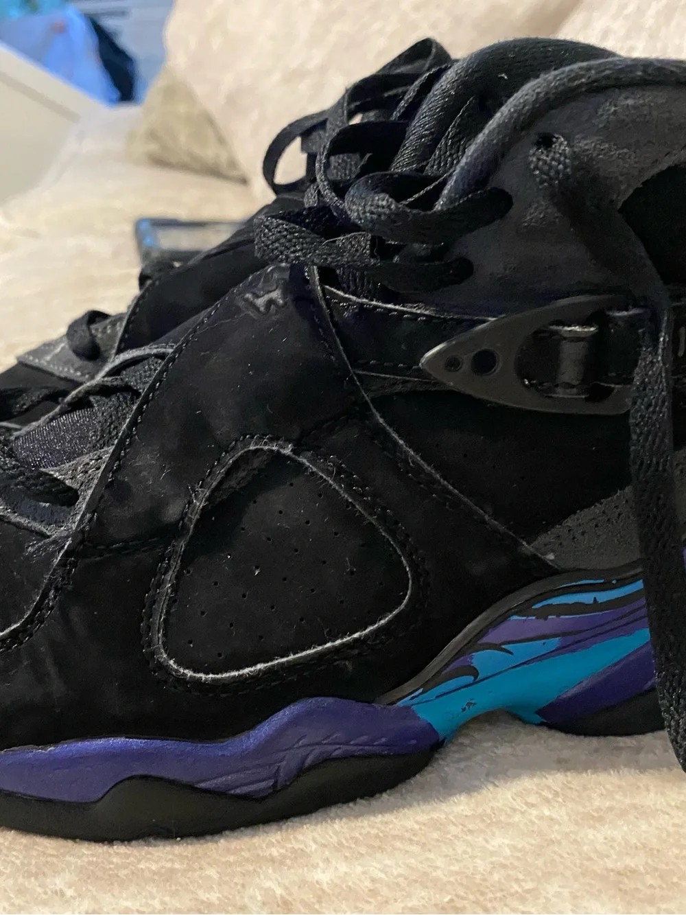 Jordan black suede