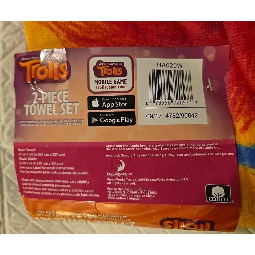 Trolls kids cotton