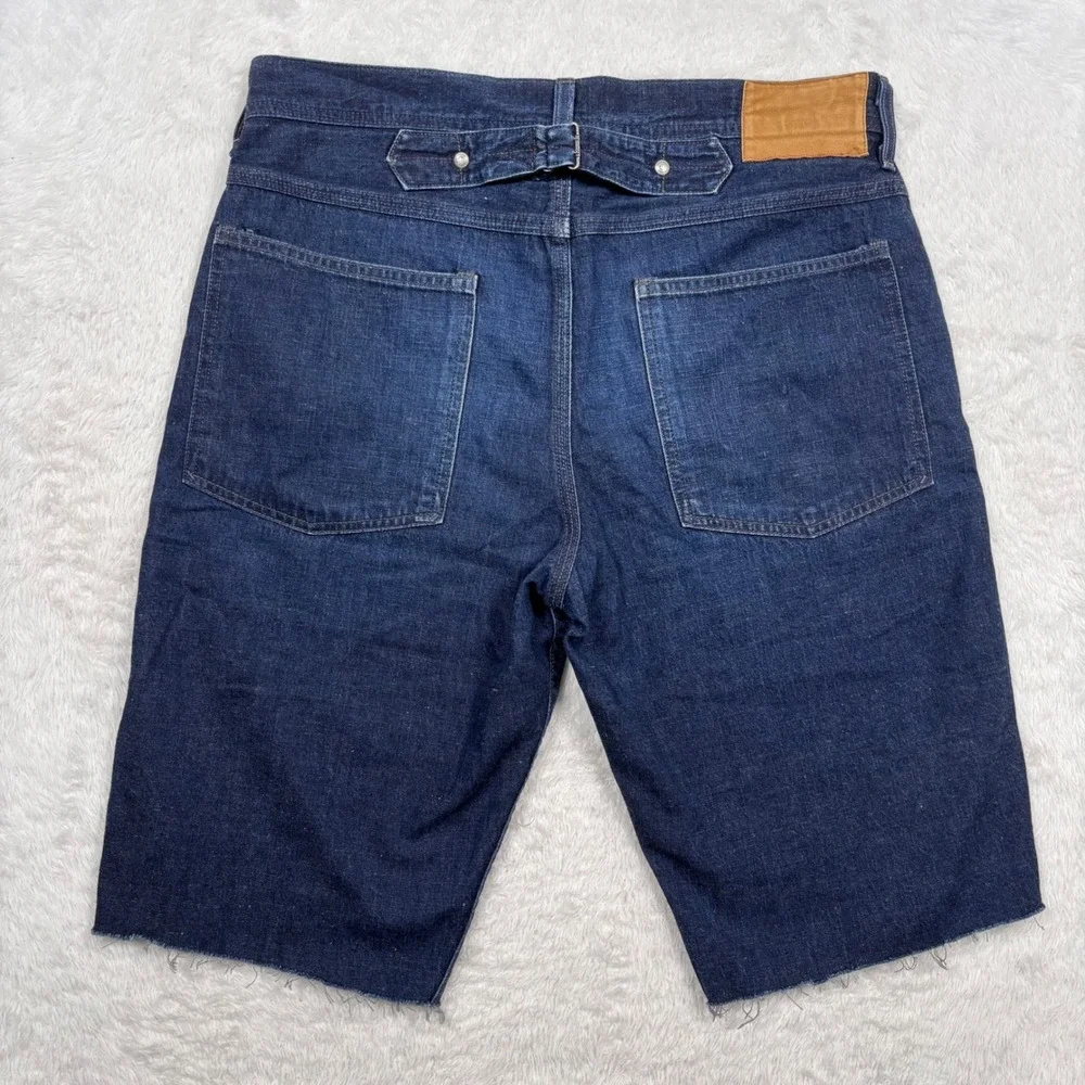 Wallace & Barnes Shorts Men 32 Button Fly Japan Indigo Selvedge Denim Cutoff USA