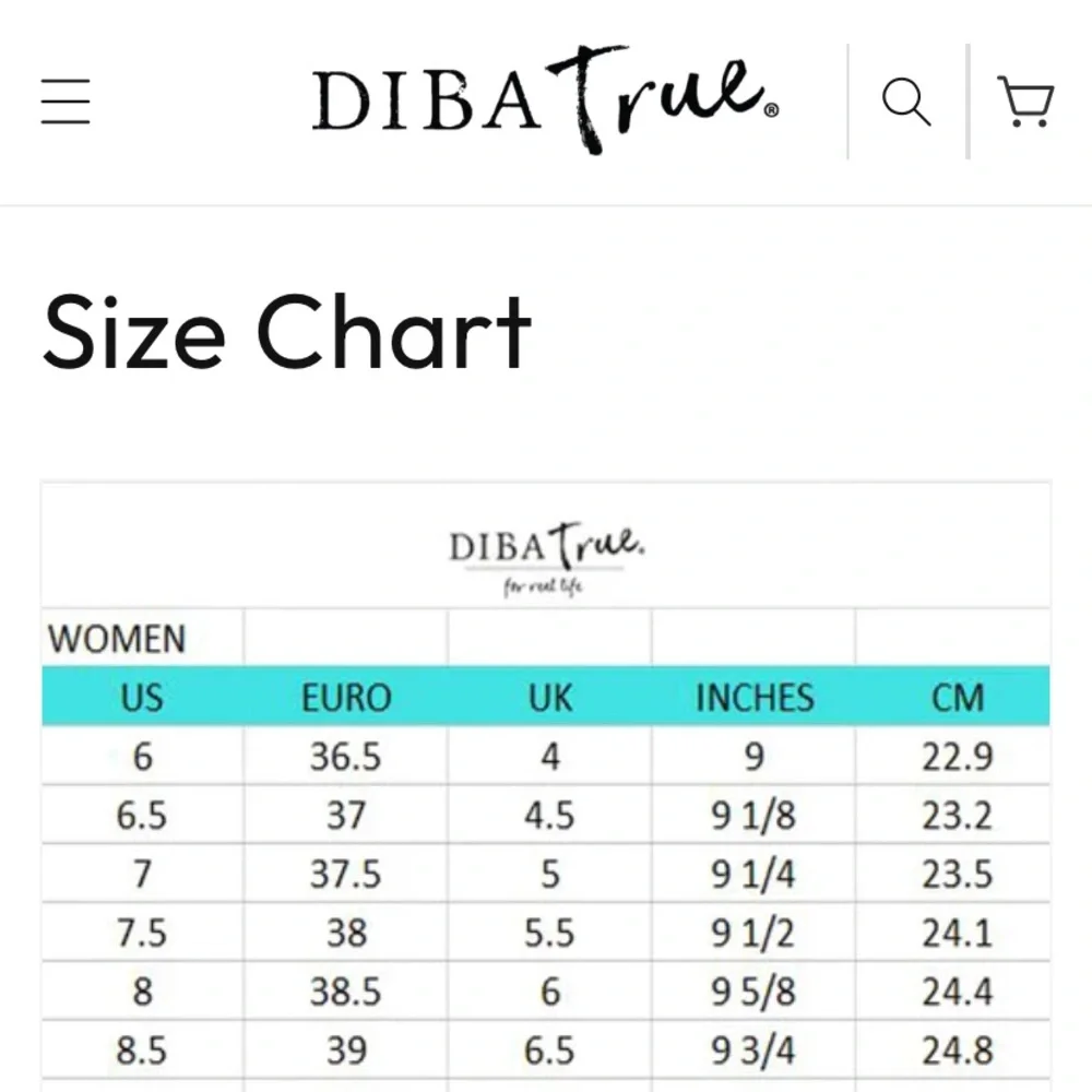 Diba True size 38