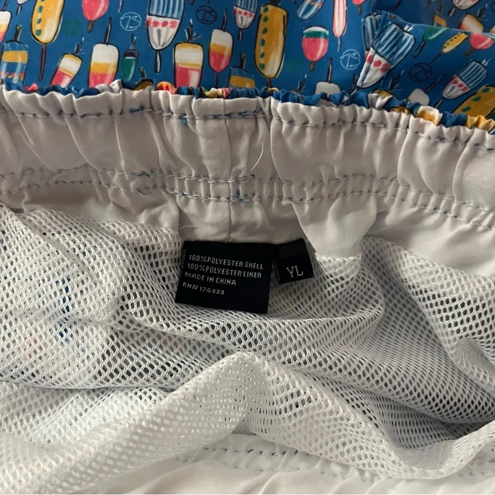 Southern Lure boys swim bobbers blue swim trunks NWT