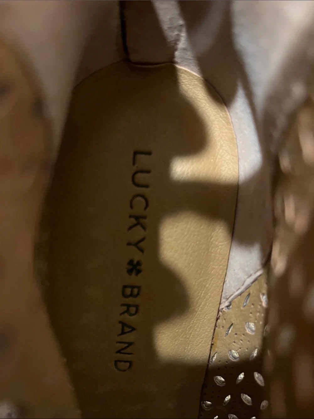 Lucky Brand perforated suede