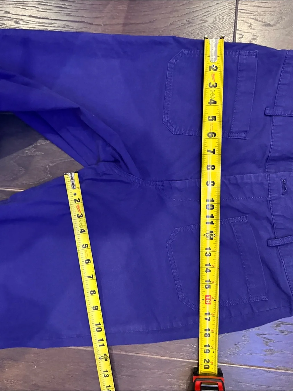 J.Crew Cobalt Blue Wide Leg Crop Utility Pants Size 30 High Rise Patch Pocket