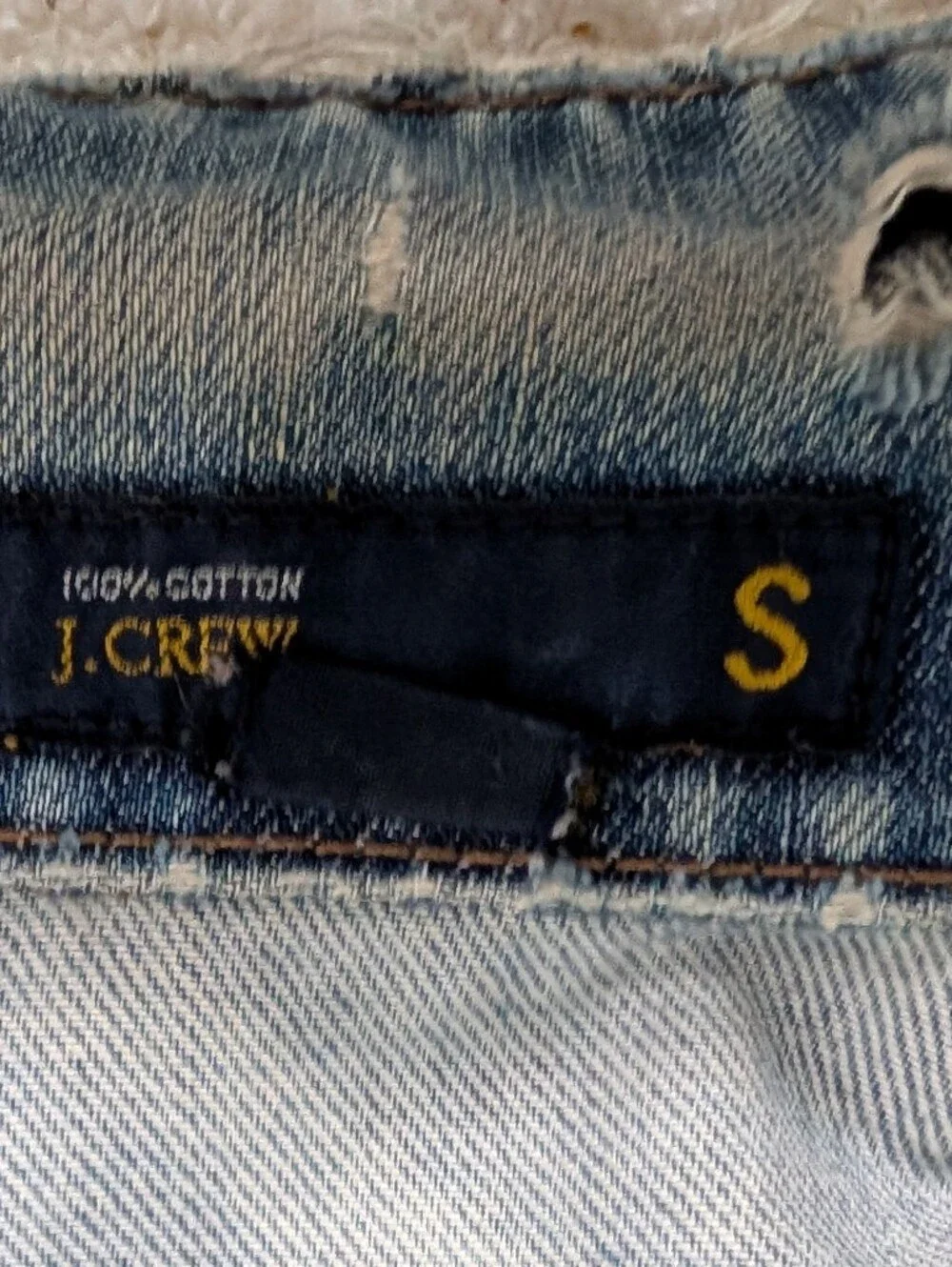 J. Crew Light Wash‎ Distressed Denim Jacket