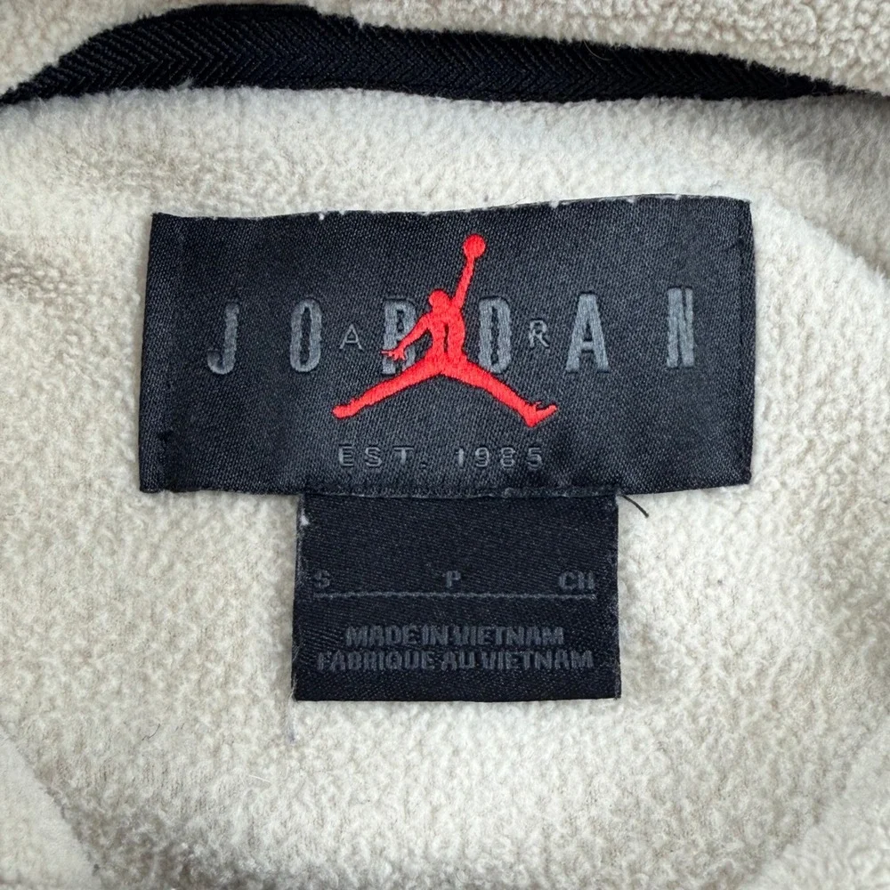 Jordan Fleece Hoodie Mens Small Beige Tan‎ Air Jordan Pullover Sweatshirt