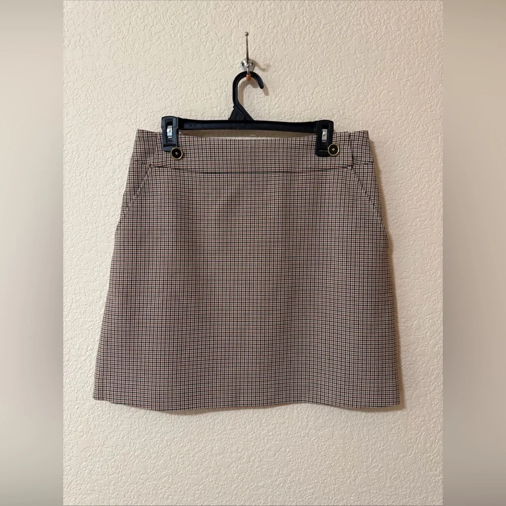 Tory Burch Plaid‎ Mini Skirt Women’s Sz 10 Houndstooth Checkered Classic Luxury