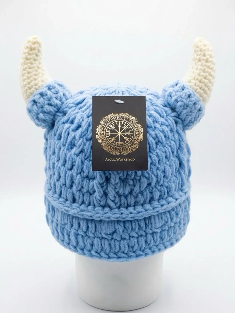 Blue Viking Knit Hat for Babies