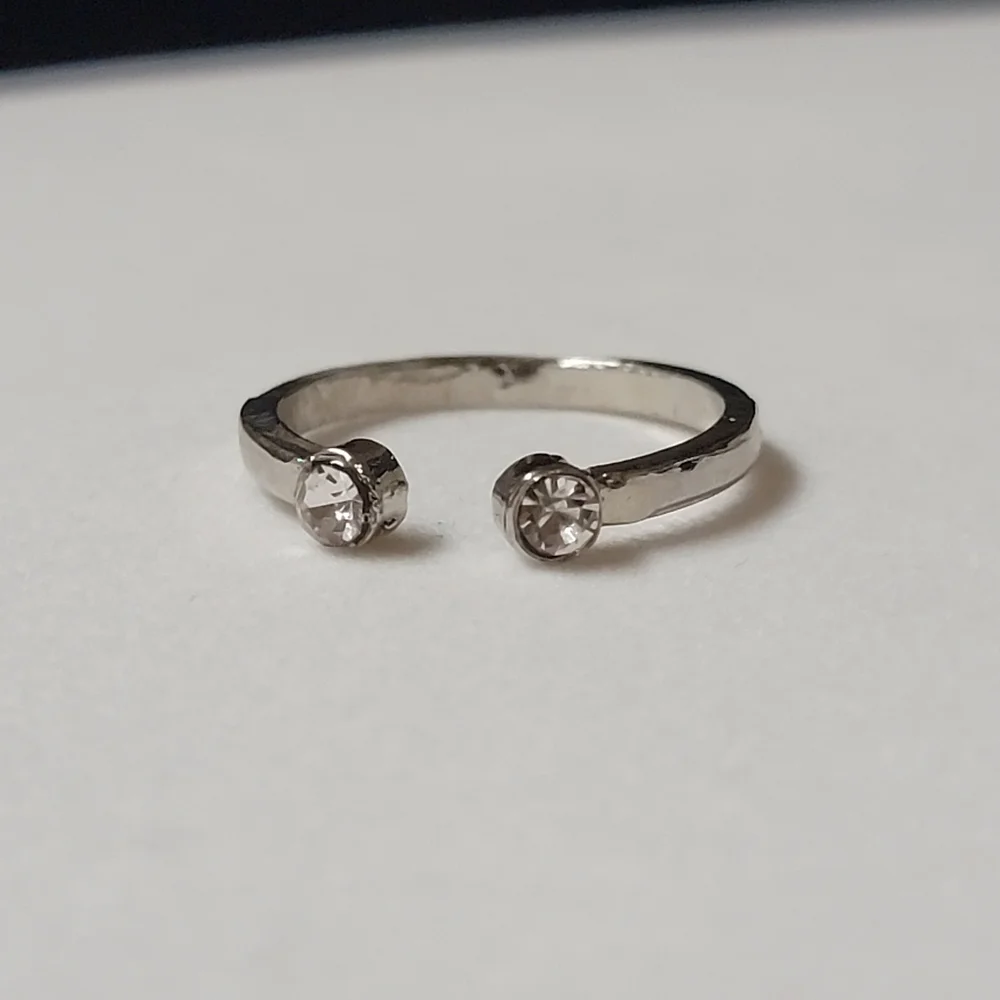 Three Stacking Rings - Love Knot - Heart Beat - Open Rhinestone