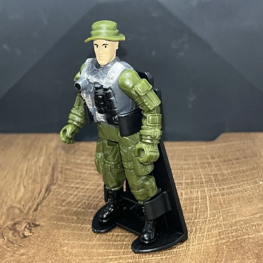 VTG Chap Mei Military‎ Soldier Action Figure With Stand 3.75
