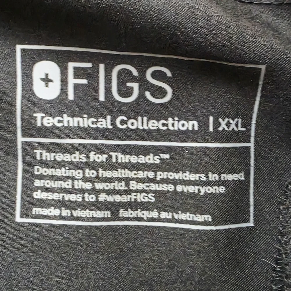 FIGS Pants Mens XXL Black Technical Collection HW Kade Cargo Scrublife Aesthetic