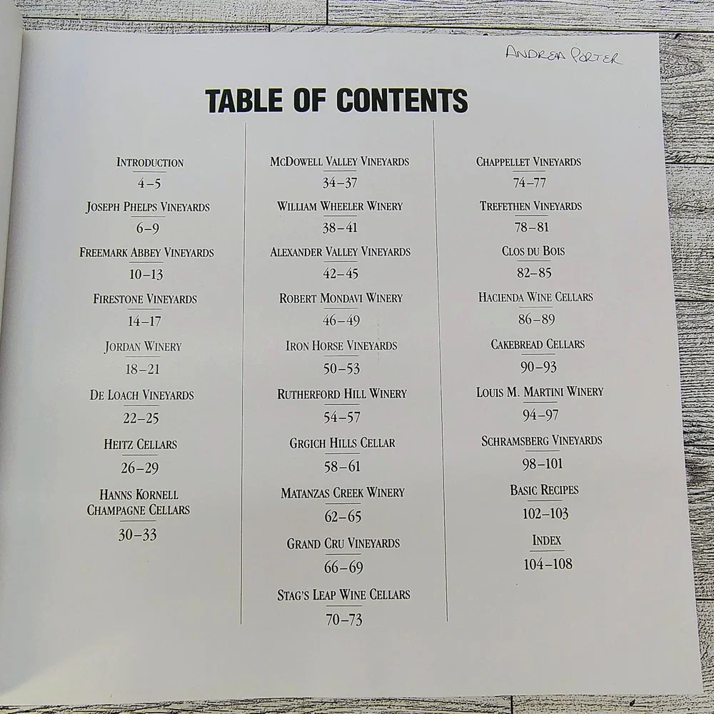 Cookbook winemakers by