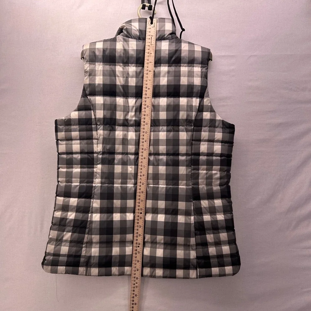 Lands End Down 600 Fill Puffer Vest Gray Medium‎ Tall