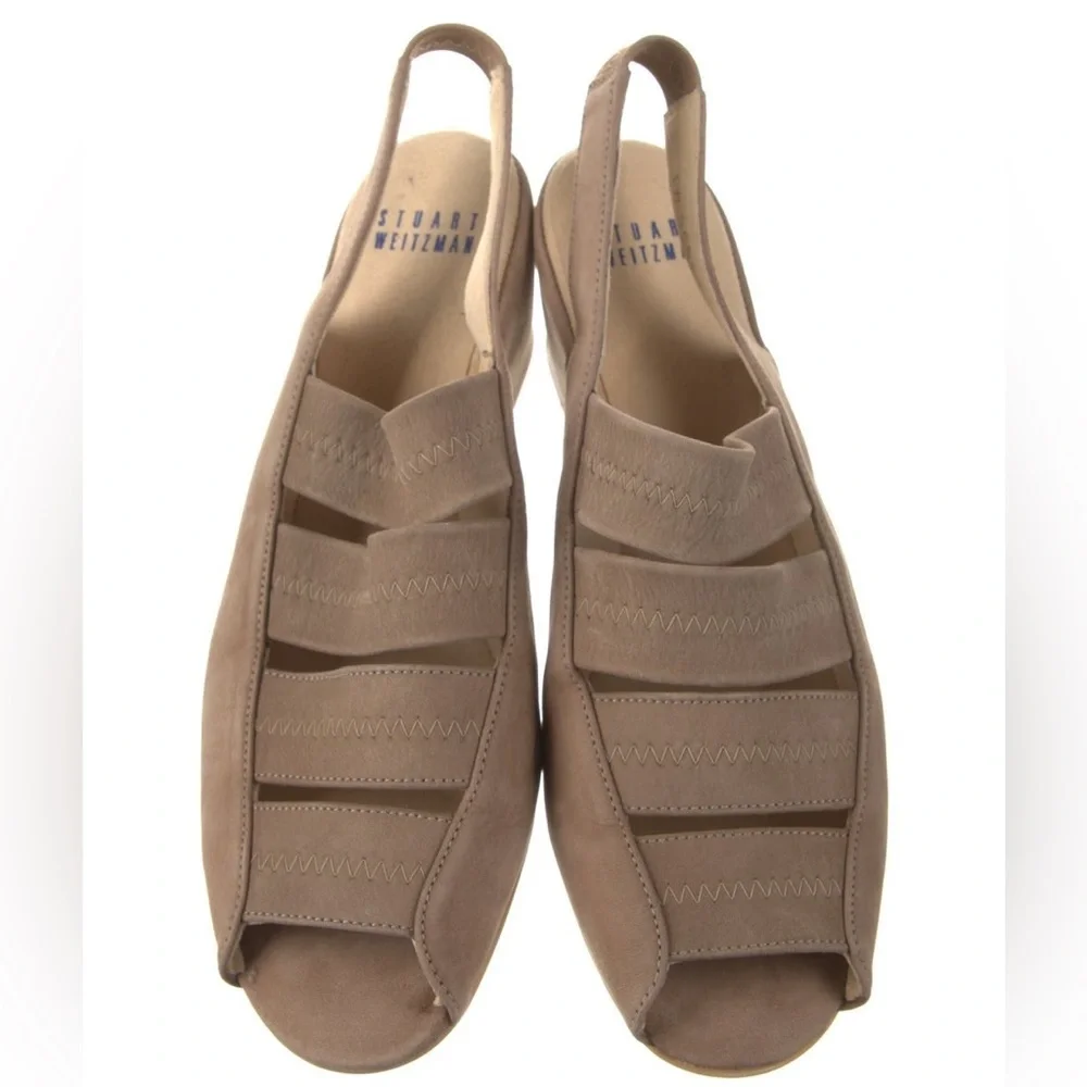 STUART‎ WEITZMAN Suede Wedge Sandals Size 9