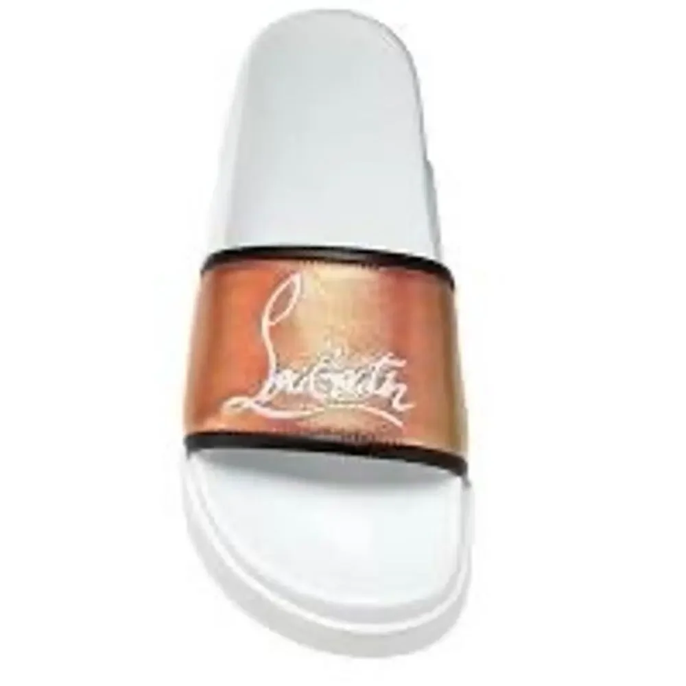 Christian Louboutin Ombre Leather Red Bottom Slide Size 44 | Designer Sandal NEW